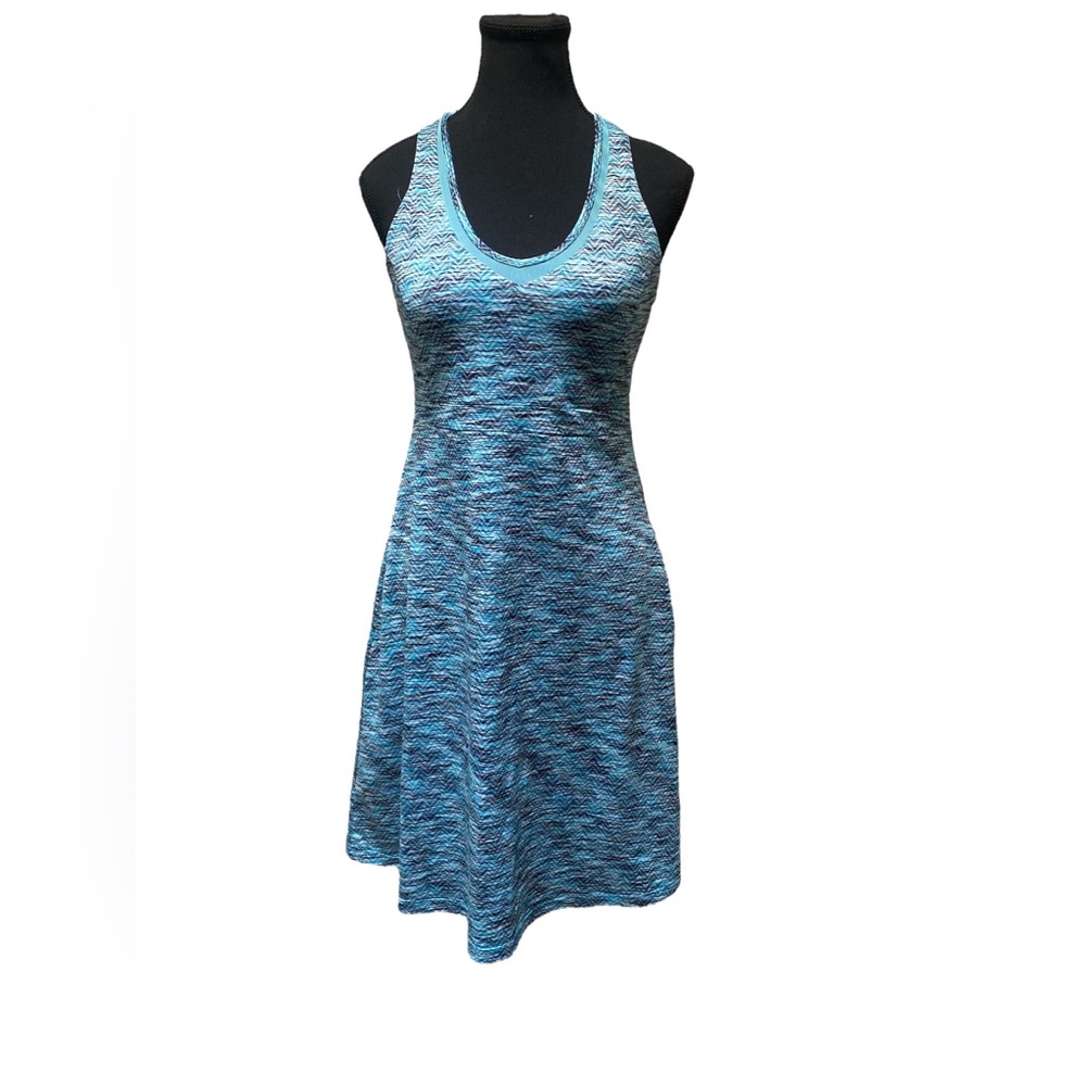 MPG Teal Combo Patterned Midi Dress NWT S